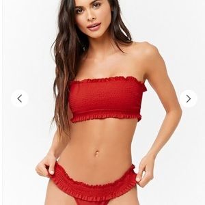 Forever 21 Red Swim Bikini Top
